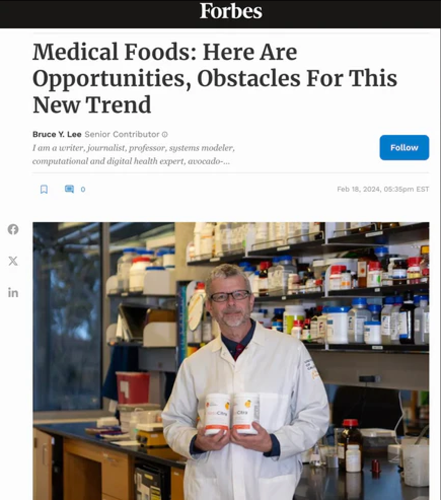 New Article About Medical Foods From Forbes magazine
