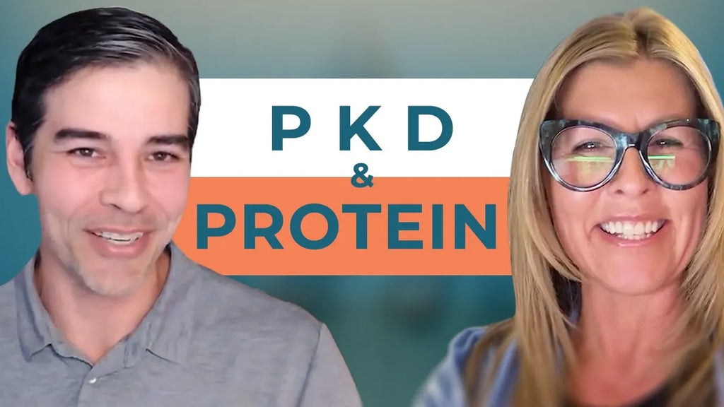 Jacob Torres and Kelly Welsh, discussing protein management for PKD